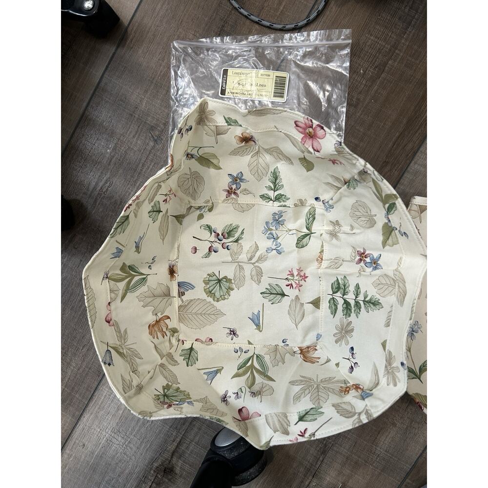 Longaberger Botanical Fields Large Flare Basket Liner NEW